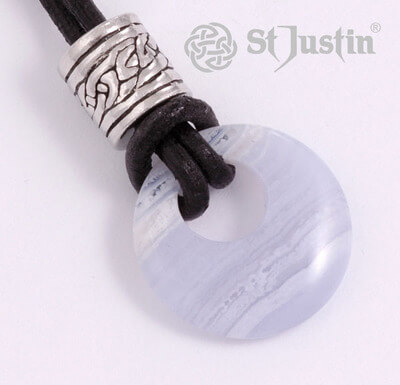 Blauwe agaat donut (PN59BL)