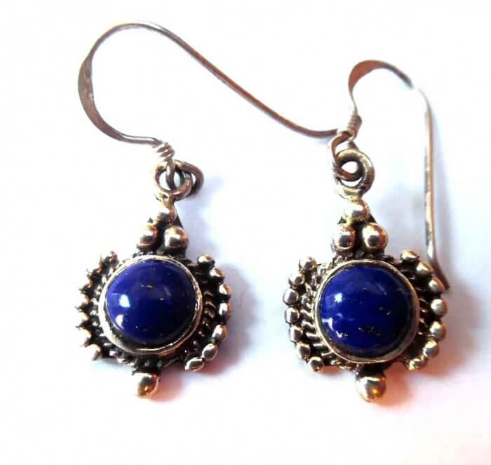 zilver oorbellen met Lapis Lazuli