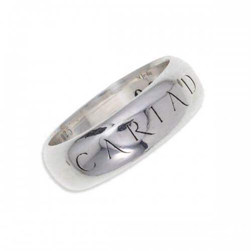 Cariad zilveren ring