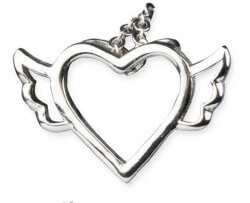 zilveren hanger Vliegend hart