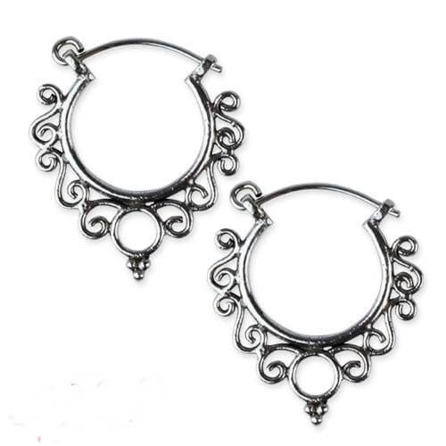 ,Indian Ornament zilveren oorbellen