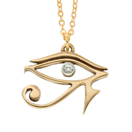 Egyptisch oog van Horus bronzen hanger