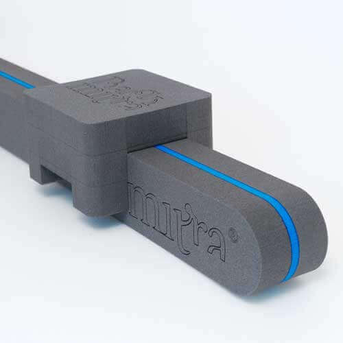 Grijs met blauw streep BackMitra+ kussen