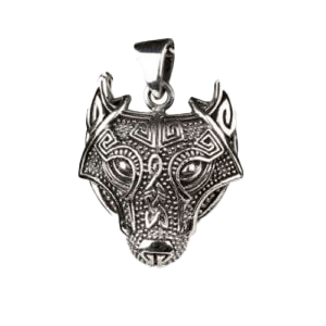Zilveren hanger Keltische wolf