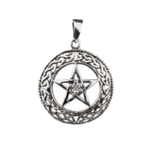 Zilveren hanger Keltische pentagram