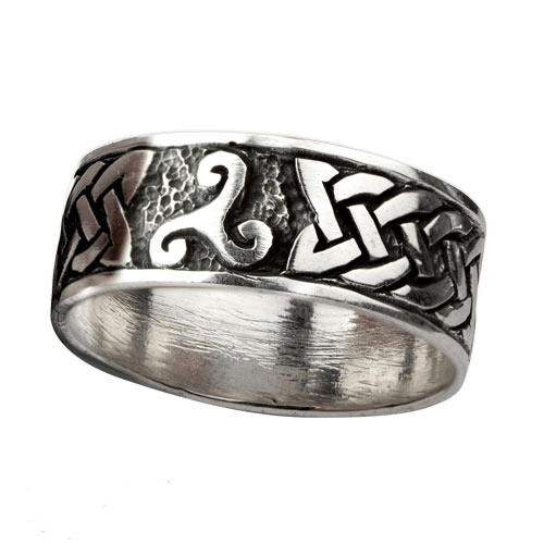 Zilveren ring Keltische triscelion