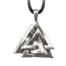 Zilveren Wotan's knoop hanger