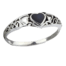 Zilveren Ring zwart hart