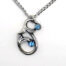 Sierlijke krul met blauwe diamanten MPP918AQ