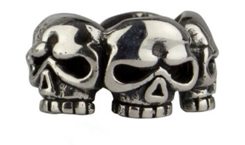 Zilveren schedels baardkraal (P1009)