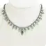Sieradenketting met blauwe en groene strass kralen(291 32N 24425)
