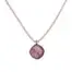 Roze sieradenketting metaal met Crystal(321 26N 03633 )