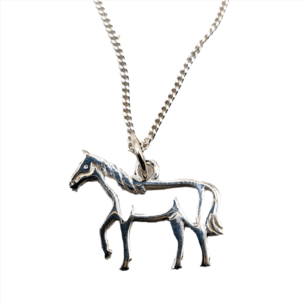 Zilveren hanger paard