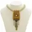 Boho ketting met kant en metaal geel(747 92N 26448 )