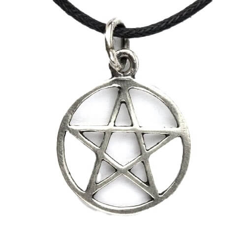 Zilveren kleine pentagram hanger(K166B)