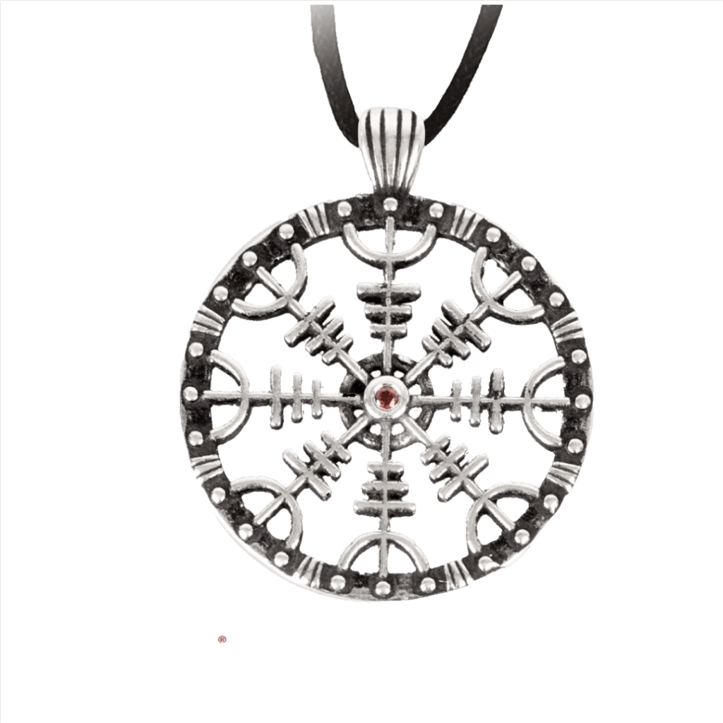 Zilveren 'helm of angst' hanger (K838)